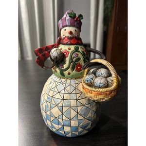 Jim Shore "Ready to Roll" Snowman Figurine